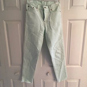 Levi’s High Waisted Jeans in Mint Green